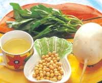 萝卜菠菜黄豆汤