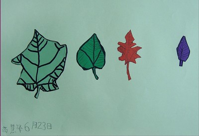 儿童绘画作品:叶子 儿童绘画作品:叶子