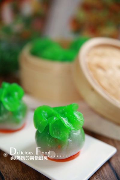 翡翠白菜水晶蒸饺 翡翠白菜水晶蒸饺