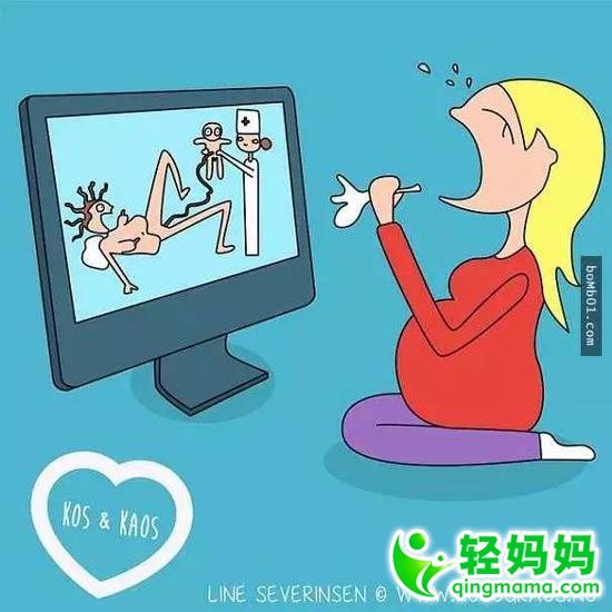 24张插画还原女人怀孕时的心路历程,【你是笑着看还是哭着看?】 24张插画还原女人怀孕时的心路历程